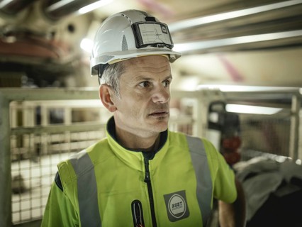 Graduate engineer Sebastian Reimann, construction lot H53 in the Brenner Base Tunnel, Tyrol,