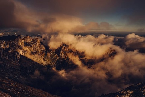 Sunrise hike on the Hochplatte near Halblech in the Ammergau Alps, Ammergebirge in the Allgäu,