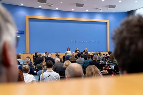 Annalena Bärbock (Foreign Minister), Dr Robert Habeck (Federal Minister of Economics) and Corinna