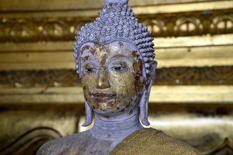 Buddha statue, Wat Phra Si Sanphet, Buddhist temple, Ayutthaya, Ayutthaya province, Thailand, Asia