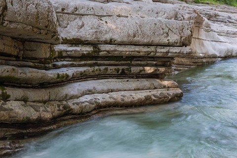 Rocks and clear water, Taugl creek, Bad Vigaun, Austria, Europe