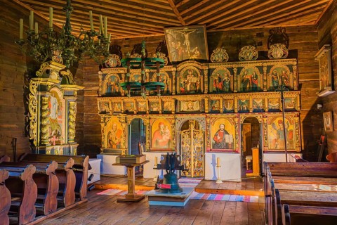 Open-air museum Stará Lubovna, Slovakia Wooden church of the Archangel Michael