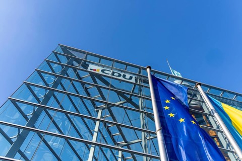 Façade of the CDU headquarters in Klingelhöferstraße, Berlin, Germany, Europe