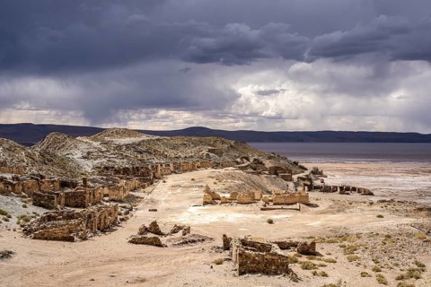 Abandoned mine of Salar del Hombre Muerto, Incahuasi, Catamarca Province, Argentina, South America