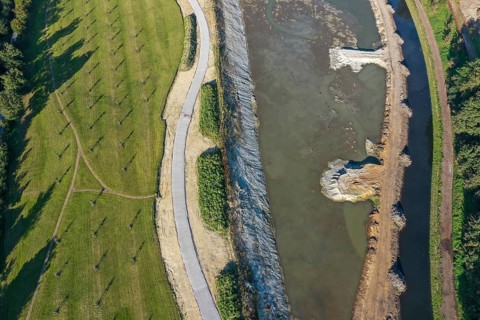 Recklinghausen, Castrop-Rauxel, North Rhine-Westphalia, Germany - EMSCHERLAND construction project,
