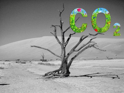 Symbolic image, carbon dioxide CO2, climate protection, climate change, world worth living in,