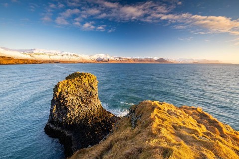 Coast near Arnarstapi, Snäfellsnes Peninsula, Snæfellsnes, West Iceland, Iceland, Europe