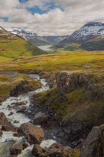 Rapids of the river Fossa i Pjorsardal, close to the Haifoss waterfall. E Iceland