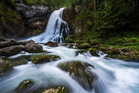Golling Waterfall, Golling, Tennengau, Salzburg, Austria, Europe