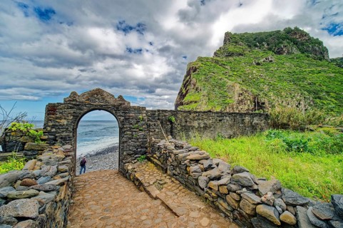 Landmark Ruins of St George, Ruínas de São Jorge, Calhau de São Jorge, Madeira, Portugal, Europe