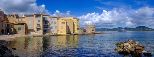 Old town, with remains of city walls, Saint Tropez, Var, French Riviera, Provence-Alpes-Cote