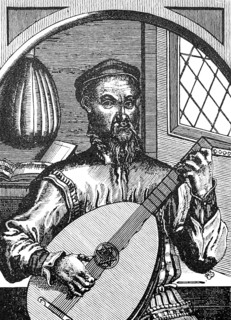 Lute player Sebastian Ochsenkuhn (1521-1574), publisher of a lute book, interior, window, music