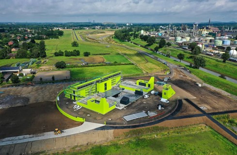 Oberhausen, North Rhine-Westphalia, Germany - Emscher conversion, new Emscher AKE sewer, here the