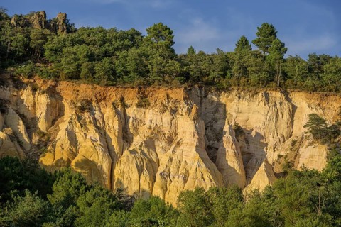 Ochre rock Colorado de Rustrel Rustrel, Département Vaucluse, France, Europe