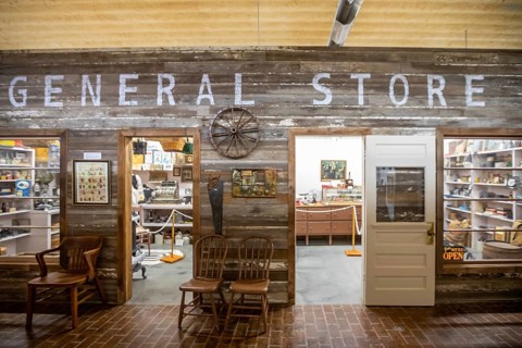Holdrege, Nebraska - An old general store at the Nebraska Prairie Museum.