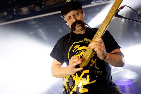 Ben Osmundson, bassist of Zebrahead live on Friday Night Every Night Tour at festival room