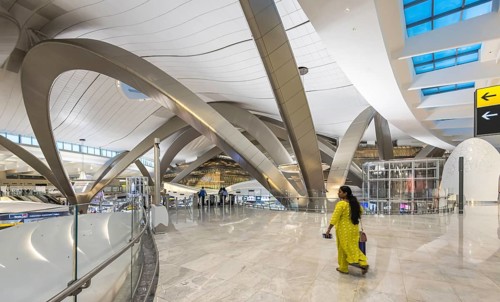 Abu Dhabi Airport, Zayed International Airport with passengers. The new Terminal A has a capacity