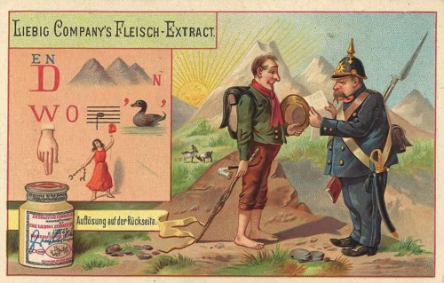 Picture series puzzle, picture riddle, Liebig picture, digitally restored reproduction of a