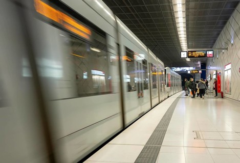 Modern underground station of the Wehrhahn line, Schadowstraße, 6 new stations, opened in 2016, of