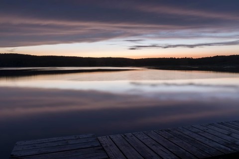 Last evening light at the Großer Glubigsee near Wendisch Rietz, Oder-Spree district, Brandenburg,