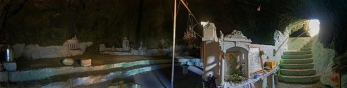 Cave church of St John Vrykountas with a mystical altar and decorations, Cave church of St John