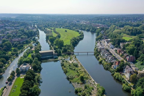 Mülheim an der Ruhr, North Rhine-Westphalia, Germany - Green Ruhr area in Mülheim an der Ruhr. In