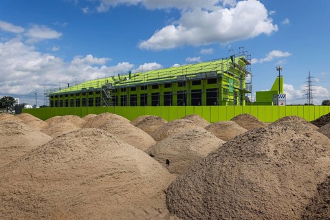 Oberhausen, North Rhine-Westphalia, Germany - Emscher conversion, new Emscher AKE sewer, here the
