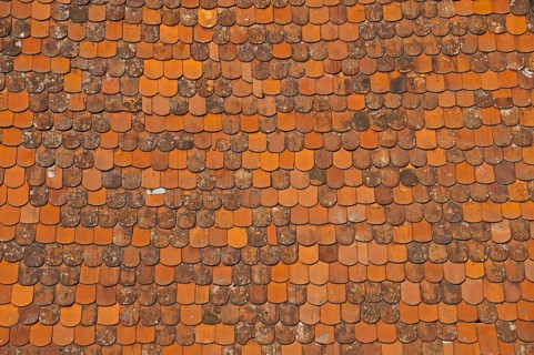 Plain tile roof panels, Germany, Europe