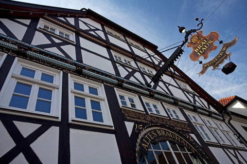 Altes brewhouse, half-timbered house in the historic town centre of Lippstadt, North
