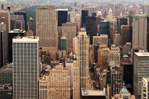 View of Uptown from the Empire State Building, New York City, USA, North America