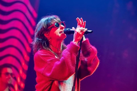 Isabella Streifeneder, singer, Mola, rock band, Germany, at the Max-Schmeling-Halle in Berlin on 01