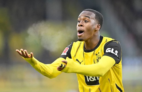 Jamie Bynoe-Gittens Borussia Dortmund BVB (43) Gesture Gesture Voith-Arena, Heidenheim,