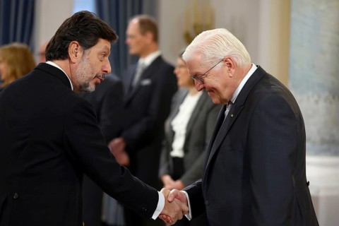 Scarlet badis Galassi San Marino is received by Frank-Walter Steinmeier (President of the Federal