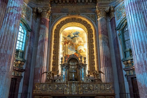Altar of the Jesuit Church in Vienna, Austria, Europe