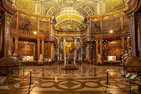 State Hall of the Austrian National Library in Vienna, Austria, Europe