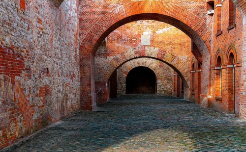 Citadel in Berlin-Spandau, Italian courtyards, Berlin, Germany, Europe