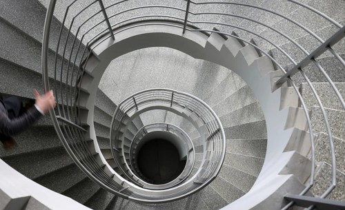 Germany, spiral staircase in an office building, Europe