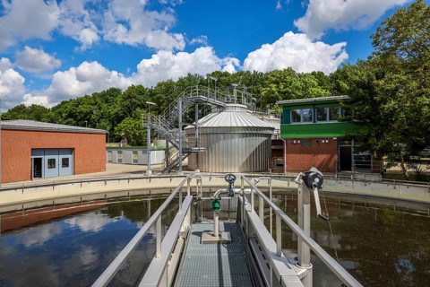Voerde, Lower Rhine, North Rhine-Westphalia, Germany, Voerde wastewater treatment plant, Wastewater