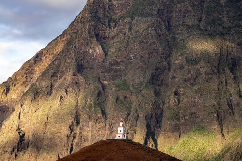 Bell tower of the church of Nuestra Senora de Candelaria in the valley of El Golfo, La Frontera, El