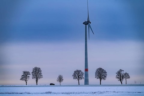 Wind farm, north of Lichtenau, self-proclaimed energy town, over 190 wind turbines and over 1200