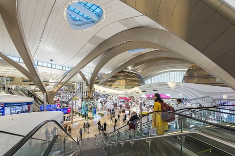 Abu Dhabi Airport, Zayed International Airport with passengers. The new Terminal A has a capacity