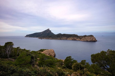 View of the Dragon Island, Sa Dragonera, Tramuntana Mountains, Serra de Tramuntana, Sant Elm, San