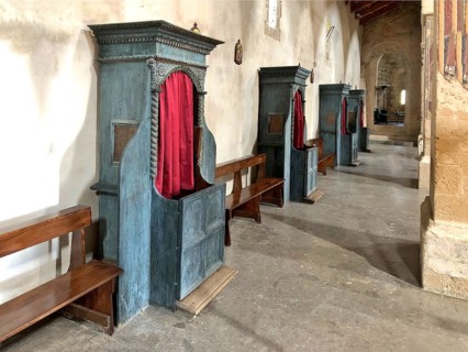 Confessionals in Minor Basilica and Sanctuary Maria SS. Regina di Anglona, Policoro, Matera,
