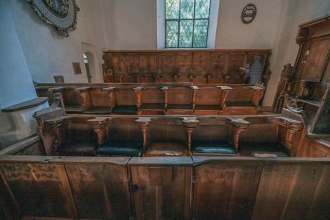 Benches in a side section for the mayor and councillor of the High Gothic church of St Martin,