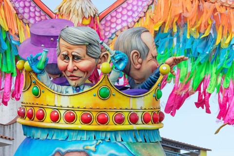 Carnival float, Sciacca, Agrigento district, Sicily, Italy, Europe