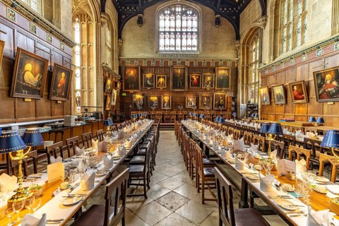 Dining Hall of Christ Church College, Oxford, Oxfordshire, England, Great Britain