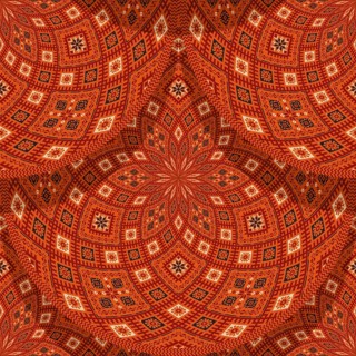 Seamless Latvian embroidery circular pattern, vector template for your design