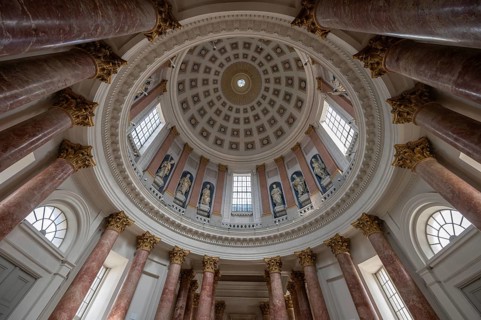 Dome of St Elisabeth's Church, construction started in 1785, completed in 1903, Nuremberg, Middle
