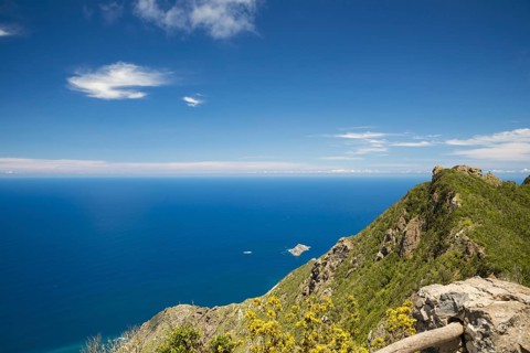Panorama of Cabezo del Tejo, coast near Taganana, Anaga Mountains, Anaga, Tenerife, Northeast,