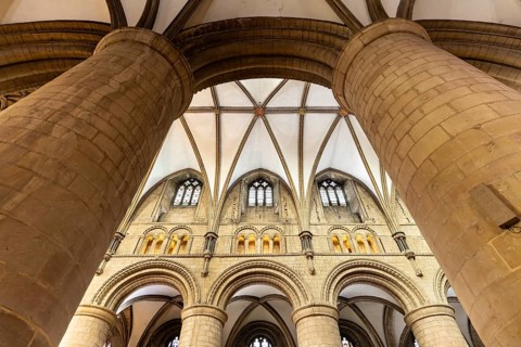 Interior of Gloucester Cathedral, England, Great Britain